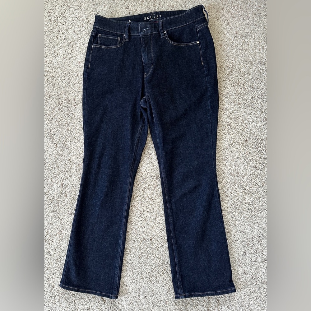 WHBM Boot crop jeans sculpt denim- dark denim